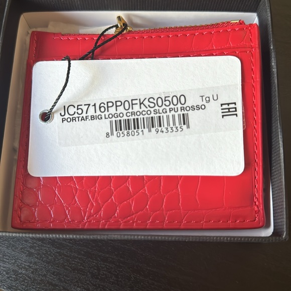 Love Moschino Red Croc Card Holder - Picture 3 of 4